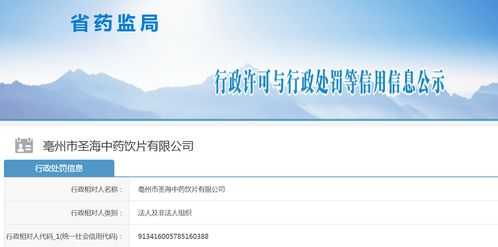 質(zhì)量安全不容挑戰(zhàn) 亳州市圣海中藥飲片因產(chǎn)品不合格被嚴(yán)懲